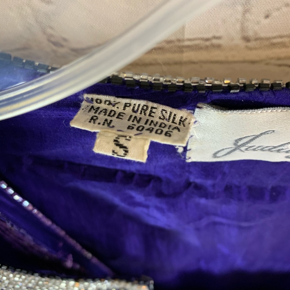 Judith Ann purple and silver bead/sequin 2 pc set - Picture 6 of 7
